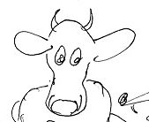 Picnic cartoon #2 by madhu Cow